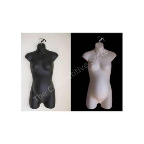 Maternity female dress mannequin form pregnant set black flesh - 2 forms for sale