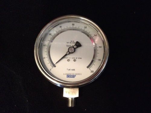 Wika 4in dial 316 stainless steel 0/200 psi industrial pressure gauge 332.54.4 for sale