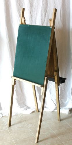 VTG Wood CHALKBOARD/DRY ERASE Sidewalk FOLDING A-Frame Message MENU BOARD SIGN