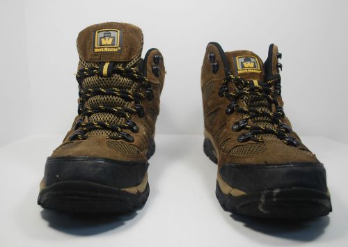 Hiker Boots, Steel Toe, 6In, Suede, Size 9 (Y22)