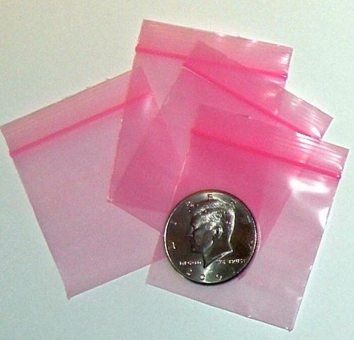 200 mini ziplock bags Pink 2 x 2 in.  Apple reclosable baggies 2020