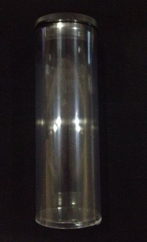 Clear Plastic Storage Tube 6 Inches Tall And 2 Inches Diameter