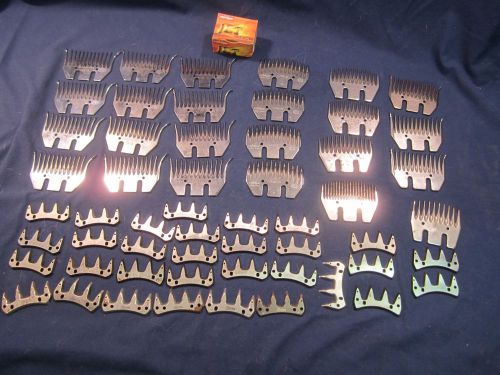 Lot of 60 heiniger oster camelid alpaca llama sheep shearing comb blades cutters for sale