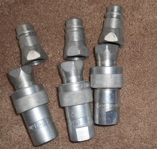 3 Sets 1/2&#034;  Agricultural Quick Couplers 4050-4 / 8010-4 Pioneer Couplers