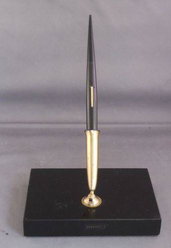 Sheaffer Jet Black  Desk Set -lever fill pen-medium l4k point-restored
