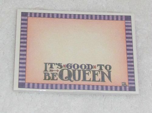 NEW! VINTAGE 1995 MARY ENGELBREIT POST-IT NOTES PAD &#034;IT&#039;S GOOD TO BE QUEEN&#034;