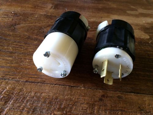 Leviton l6-20p grounded 250v plug set, male and female for sale