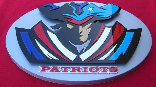 3D PATRIOTS Football MAN CAVE ART School 3-D BRADY soccer NEW Boston Super Bowl