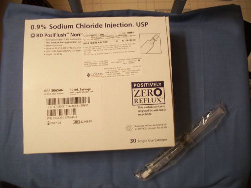 90 NIP BD PosiFlush Normal Saline Flush Syringe 0.9% Sodium Chloride 3 Boxes