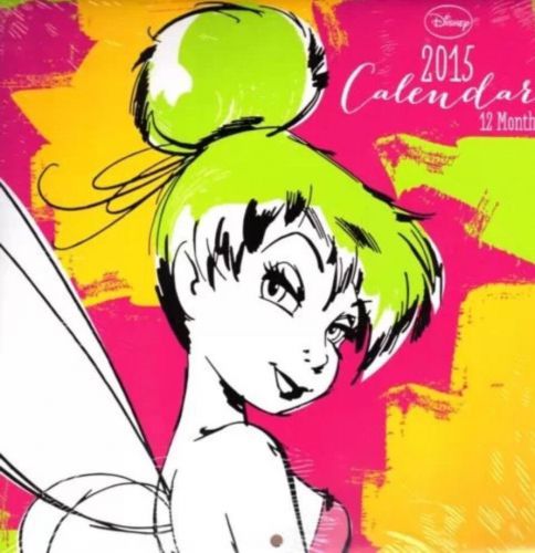 Disney 2015 12-month wall calendar tinkerbell various designs for girls new! for sale