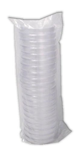 Petri dishes, plastic, sterile, 20/pk