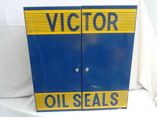Victor Mfg &amp; Gasket Co Oil Seal Wall Cabinet Blue VGUC