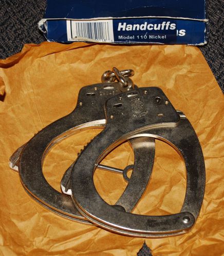 Smith &amp; Wesson 110 Nickel Oversized Handcuffs