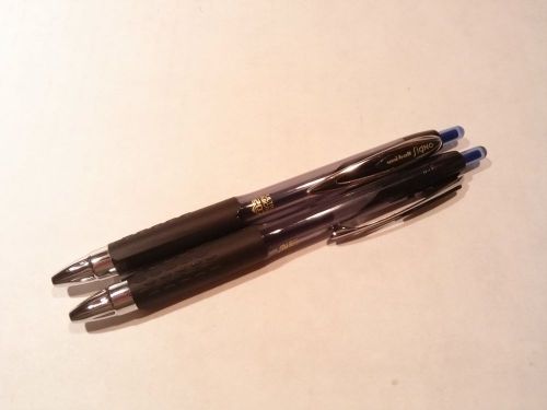 2 NEW Uni Ball Signo Ultra Micro 207 Ballpoint Pens - Blue Ink - Fraud Proof