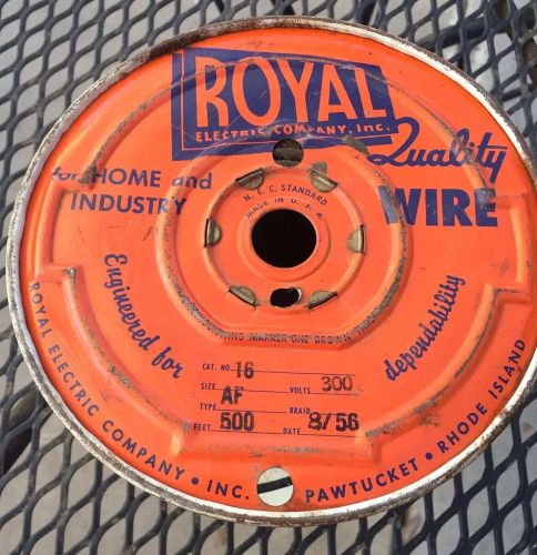 Royal Electric Company Inc. Wire Spool Quality Wire VINTAGE From 1956