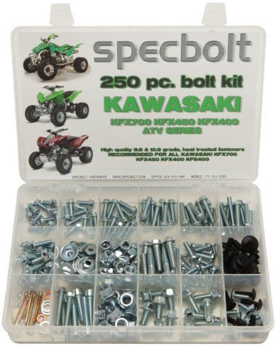 250pc Specbolt Kawasaki KFX450R KFX700 ATV Bolt Kit for Maintenance &amp; Restoratio