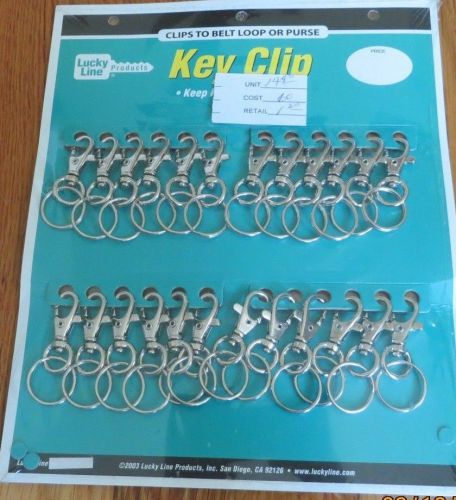 24 lucky line mini (1-3/4&#034;) trigger snaps - key clips for sale
