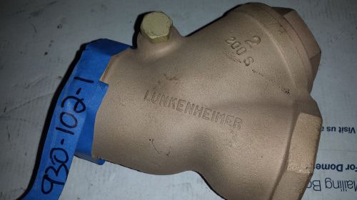 NEW LUNKENHEIMER BRONZE 200 FIG 554Y THREADED 2 IN CHECK VALVE USA NEW 930-102-1