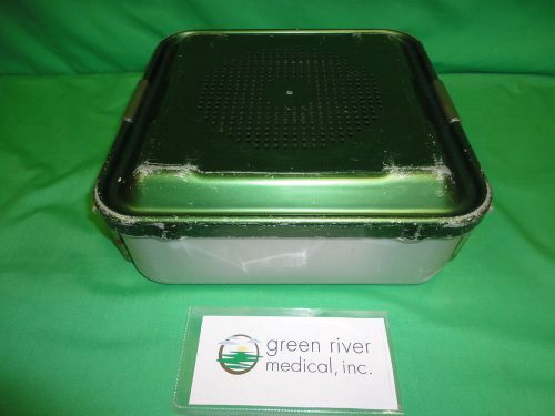 AESCULAP Sterilization Case w/ Basket [12 x 12 x 4] GreenTop
