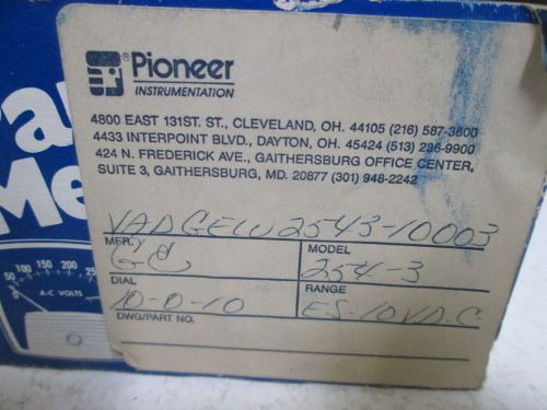GENERAL ELECTRIC 2543-10003 PANEL METER 10-0-10 *NEW IN A BOX*