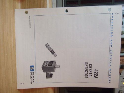 HP 422A Crystal Detector Operating and service manual