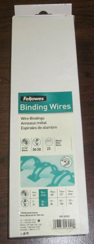 Fellowes Binding Wires 5/16&#034; Black 25pk 5255201