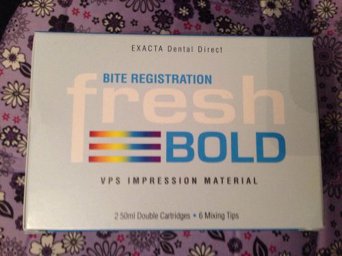 Exacta Dental Bold Bite Registration Fast Set - 2 cartridges with 6 mixing tips