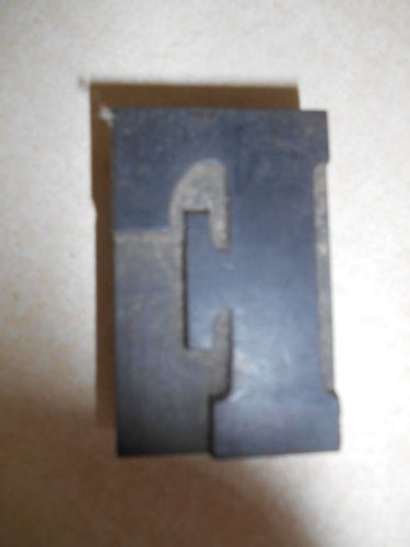 Old wooden letterpress type, large 2 1/2&#034; letter F