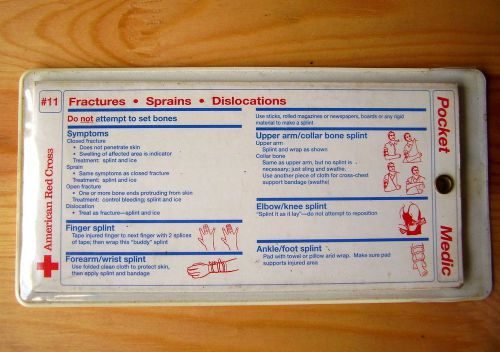 American Red Cross First Aid Pocket Guide Medic Emergency Instructions w/ Sleeve