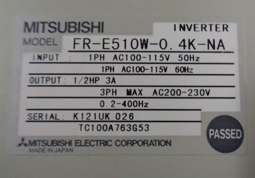MITSUBISHI E500 FR-510W-0 4K-NA K121UK