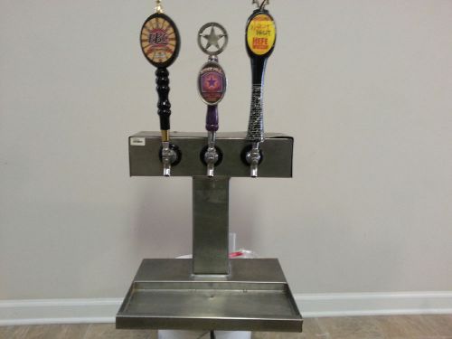3 Tap Draft Beer Tower - Stainless Teel - Glastender