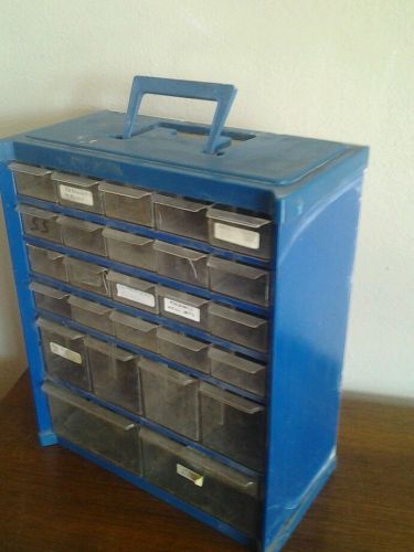 Vintage Parts Storage Bin Cabinet 26 Multi Size Drawers Organizer, Industrial
