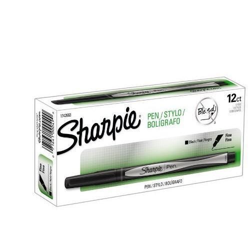 Sharpie pen fine point pen, 12 black pens (1742663) new for sale