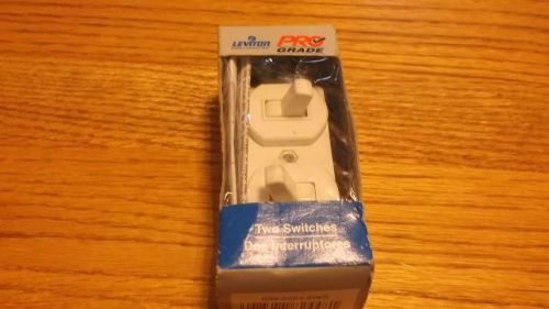 Leviton combination, two single pole switches, pn:5224-2ws for sale