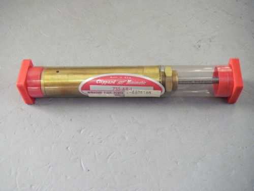Clippard 7ss-ar-1 pneumatic cylinder 1/4&#034; threaded shaft x 1&#034; stroke x 7/8&#034; body for sale