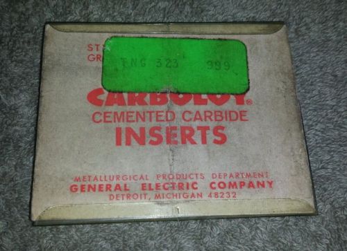 Carboloy Carbide Inserts, Lot of 10 - Unused TNG 323 999