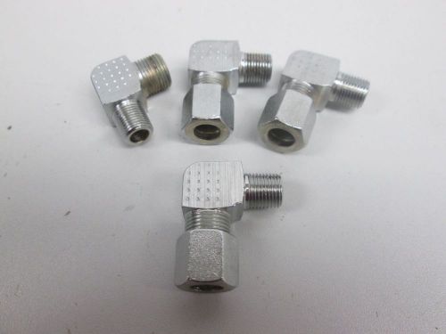 Lot 4 new krones 80052589d 90 degree elbow fitting 1/4x1/8in npt d261797 for sale