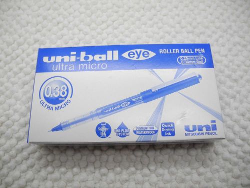 NEW 10pcs Uni-Ball UB-150-0.38mm Ultra Micro roller ball pen Blue(Made in Japan