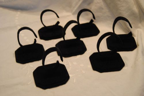 Lot 7 Jewelry Bracelet Watch Display Racks Holder Stand Black Velvet