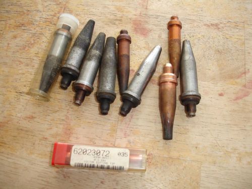 10 pcs acetylene cutting tips new victor used oxwelds for sale