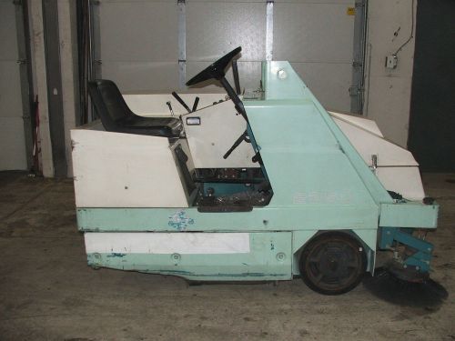 Tennant 235d ride on parking lot diesel sweeper for sale