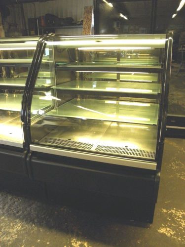 AMTEKCO DB-3 CURVED GLASS PASTRY DELI MEAT DAIRY 36&#034; DISPLAY REFRIGERATOR