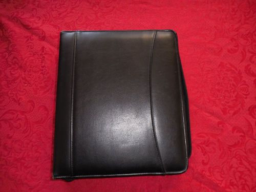 Franklin Quest Black Leather zipper binder 9 x 10