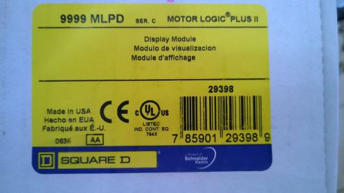 Square d 9999 mlpd motor logic plus ii display module for sale
