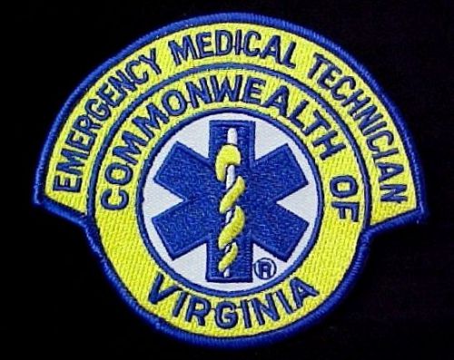 VA Virginia Commonwealth EMT Medical Royal Blue Golden Yellow Emblem Patch New