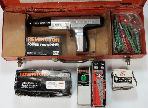 Remington 491 POWDER ACTUATED TOOL WITH ACCESSORIES &amp; METAL CARRY CASE (E840263)