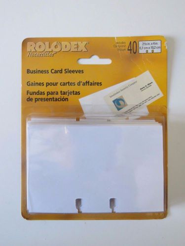 Rolodex clear business card sleeves 67691AS, pack of 40