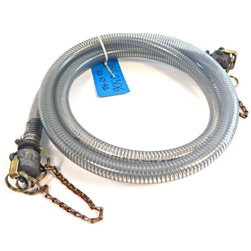 12’ 6” kuriyama polywire hose w/ 2 ever-tite male cams &amp; 2 female disconnects for sale