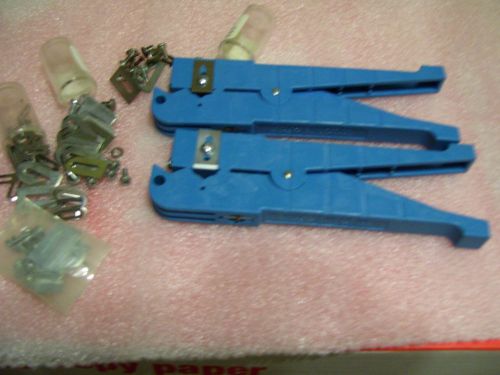 2 GOOD CONDITION IDEAL45-164 CABLE STRIPPERS WITH EXTRA BLADES