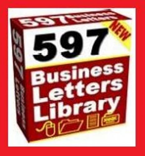 597 BUSINESS LETTERS LIBRARY - A Must Have for Every Business